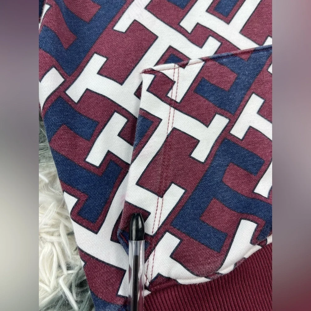 Tommy Hilfiger Kids Boy Multi-Color Monogram Print Hoodie Sweatshirt Size XS 4-5